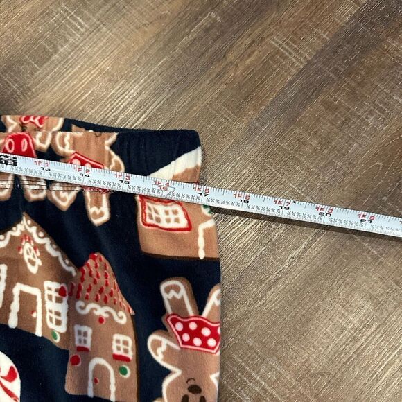 Disney Minnie Mickey Gingerbread Cookies Fleece Jogger Pants Sz Large Blue - Picture 6 of 7